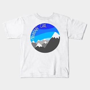 Mountain Girl Circle Kids T-Shirt